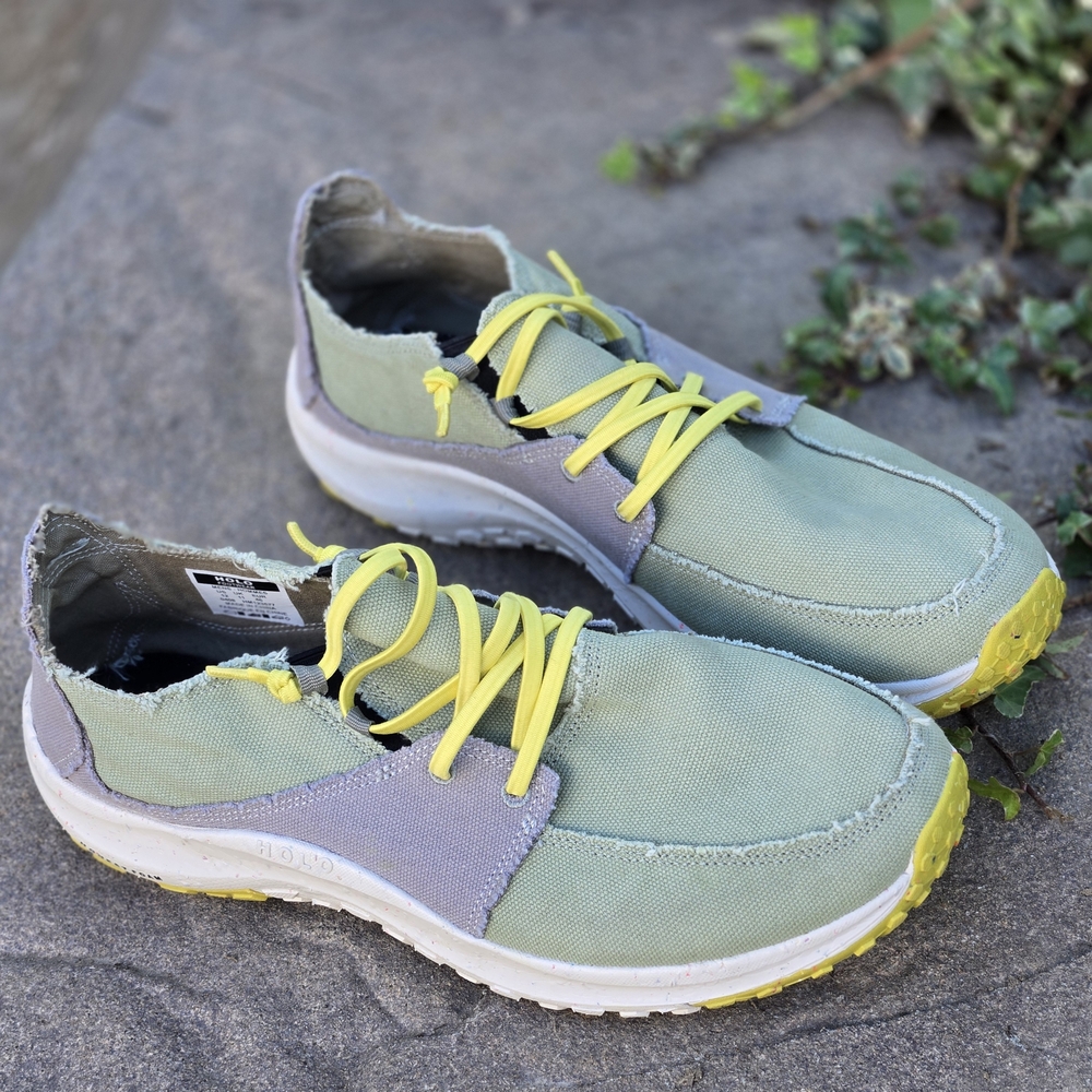 Stylish Green and Yellow Men's Loafers